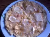 Recette Omelette pommes de terre, râpé de lardons, chèvre