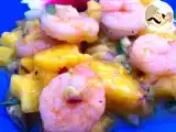 Recette Salade de mangue, crevettes et basilic