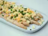 Recette Asperges blanches à la crème, oeuf dur & ciboulette