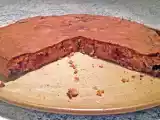 Recette Gâteau crousti-fondant aux pêches et aux framboises