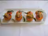 Recette Coques de mandarines et mousse de chocolat