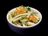Recette Salade granny smith / menthe / crevettes séchées