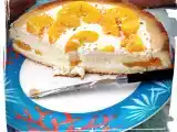 Recette Biscuit de savoie à la pêche et éclats de pralin