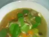 Recette Soupe de poulet, champignons shitake, citronnelle, gingembre et coriandre