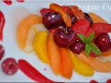 Recette Salade de fruits pochés au coulis de framboises