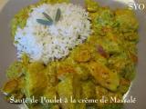 Recette Le poulet sauté à la crème de massalé du petit bistro