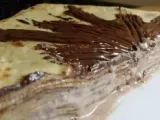 Recette Gâteau de crêpes à la crème au cacao