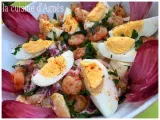 Recette Salade made in normandie (jambon, crevettes, endives, cidre)