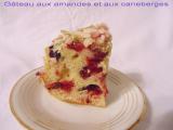 Recette Gateau aux canneberges et aux amandes