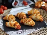 Recette Mini croissants apéritif (pizza au jambon et fromage)