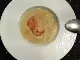 Recette Velouté de topinambour au curry, crevettes poêlées