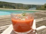 Recette Soupe froide tomate, pastèque, menthe avec ou sans feta