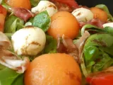 Recette Salade de melon, jambon cru & mozzarella