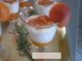 Recette Crème au mascarpone sur compotée d'abricots.