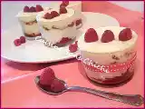 Recette Verrines de tiramisu aux framboises et spéculoos.