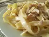 Recette Pâtes aux poireaux & lardons