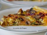 Recette Feuilleté de fanes de betteraves rouges, champignons et chorizo