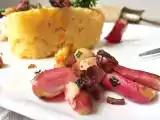 Recette Cabillaud, écrasé pommes de terre et patate douce et radis cuits au beurre