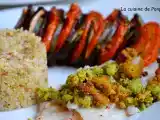 Recette Cabillaud cuit à basse température recouvert d'un crumble à la coriandre