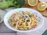 One pot pasta - tagliatelles au saumon et brocolis