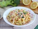 Recette One pot pasta - tagliatelles au saumon et brocolis