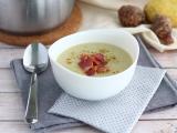 Recette Velouté de topinambour, pomme de terre et lard