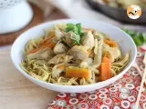 Recette Chow mein (chao men), nouilles chinoises au poulet et aux légumes