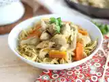 Recette Chow mein (chao men), nouilles chinoises au poulet et aux légumes