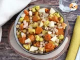 Recette Salade haricots blancs, butternut, chou-fleur, pomme, noisettes