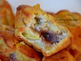 Recette Muffin banane, pomme, poudre d'écorce de combava et son coeur marron