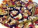 Recette Tatin d'aubergines, tomates séchées, pignons et moutarde douce, végétarien