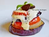 Recette Petite tour de tomate, aubergine et oignon, végétarien