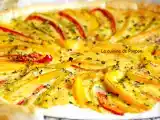 Recette Tarte aux 3 poivrons parfumée au raifort à l'ail des ours