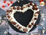 Recette Heart cake au kinder - tarte cœur au kinder