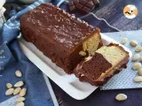 Recette Marbré croustillant - gâteau marbré avec glaçage au chocolat et amandes