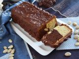 Recette Marbré croustillant - gâteau marbré avec glaçage au chocolat et amandes