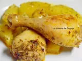 Recette Pilon de poulet mariné et pommes de terre au four au poivre