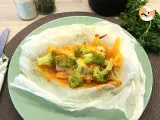 Recette Papillote de poulet, carotte et brocolis