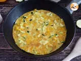 Recette Omelette au poivron et courgette