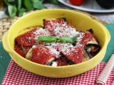 Recette Roulés d'aubergine à la parmigiana