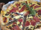 Recette Tarte aux champignons de paris et bresaola