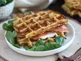 Recette Gaufres de pommes de terre - sandwich de gaufres au saumon fumé et au fromage frais