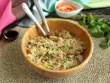 Recette Salade de vermicelles, crevettes, avocat, oeuf et coriandre