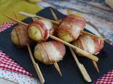 Recette Brochettes apéritives de pommes de terre et poitrine fumée