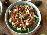 Recette Salade sucrée/salée aux figues, roquette, quinoa, mozzarella et avocat