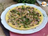Recette Omelette hyper simple aux champignons, jambon et persil
