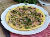 Recette Omelette hyper simple aux champignons, jambon et persil