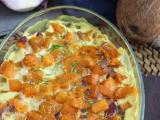 Recette Gratin de patates douces parfumé au lait de coco et curry