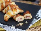 Recette Croissants feuilletés à la béchamel, au jambon et au fromage