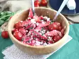 Recette Salade de fraises, tomates, feta et basilic